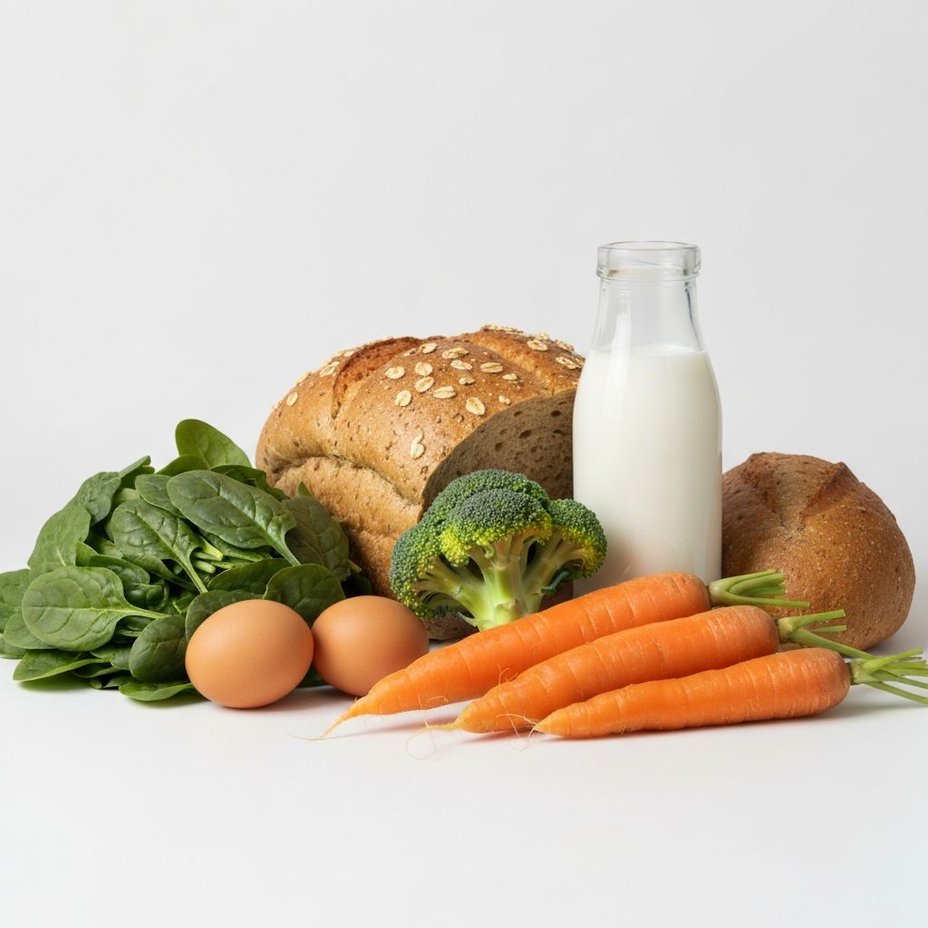 Whole unprocessed foods rich in natural vitamins